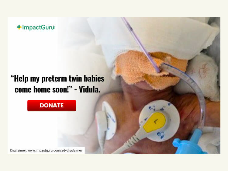 Twin babies of Vidula Kamble